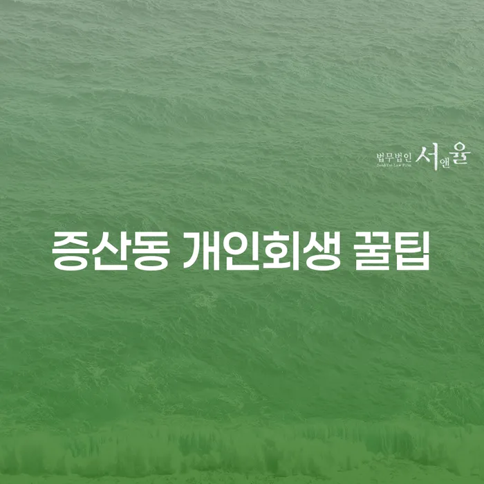 증산동 개인회생 꿀팁
