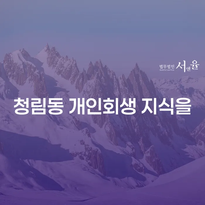청림동 개인회생 지식을