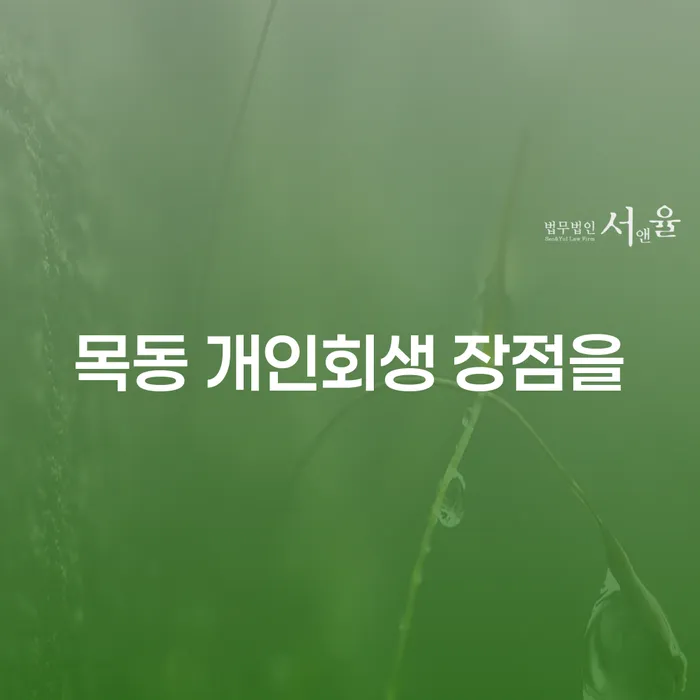 목동 개인회생 장점을