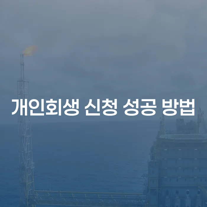 개인회생 신청 성공 방법, 어떻게 해야 할까요?