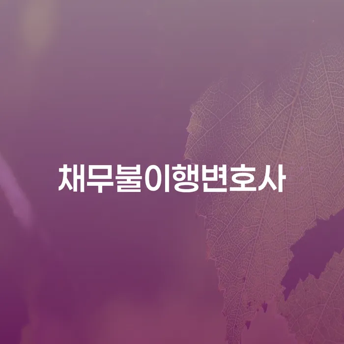 채무불이행변호사와 개인회생 법무사, 변호사 차이: 당신의 선택은?